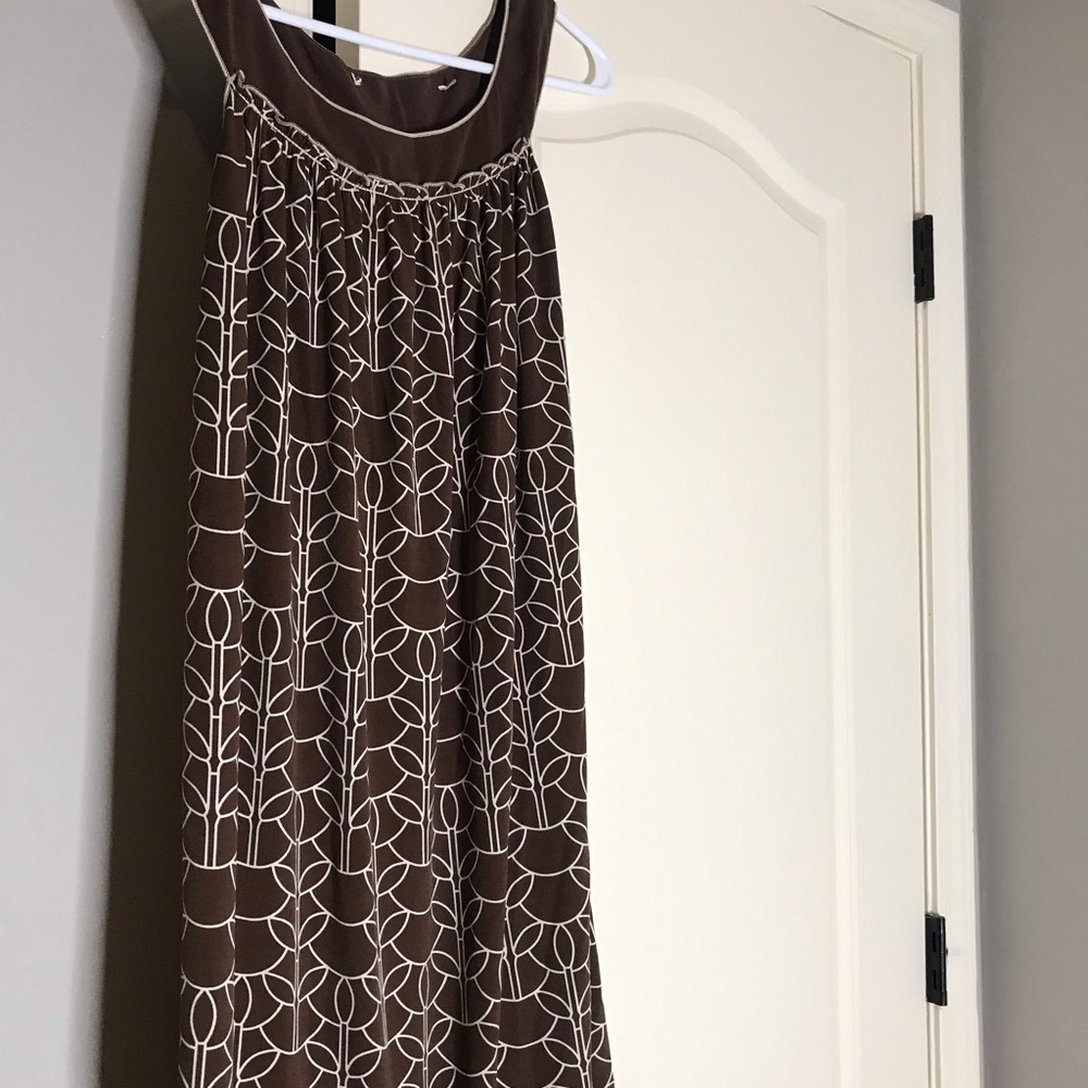 Brown & White Dress